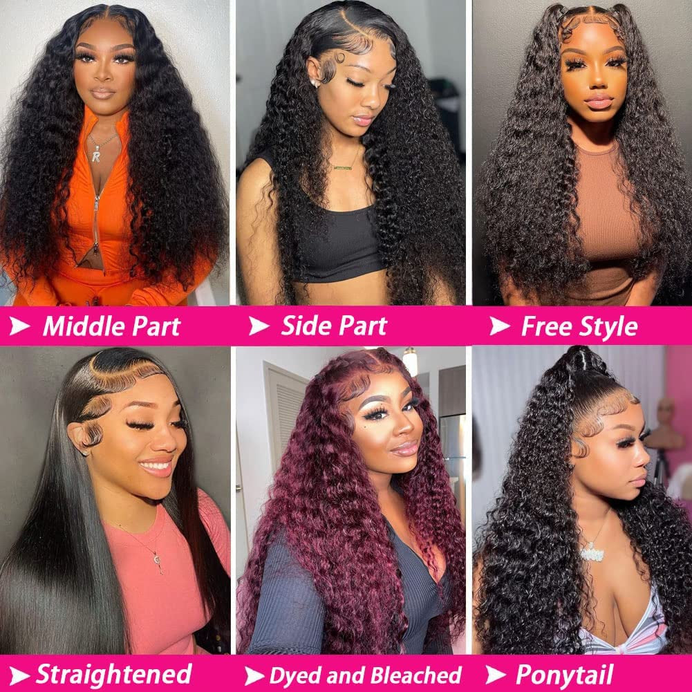 14-Inch 13X6 HD Lace Front Wig - Human Hair Deep Wave, Pre-Plucked, 200 Density, Ideal for Black Women